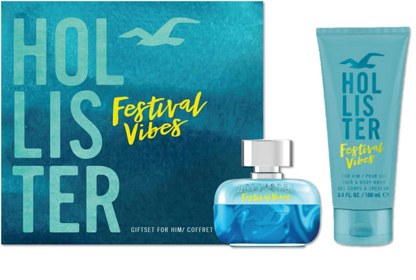 Hollister Festival Vibes For Him Gift Set Eau de Parfum 100ml + Shower Gel 100ml