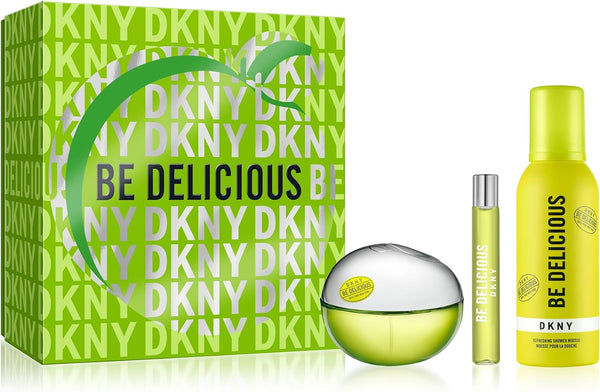 DKNY Be Delicious Gift Set: 100ml EDP Spray + 15ml EDP Spray + 150ml Shower Mousse