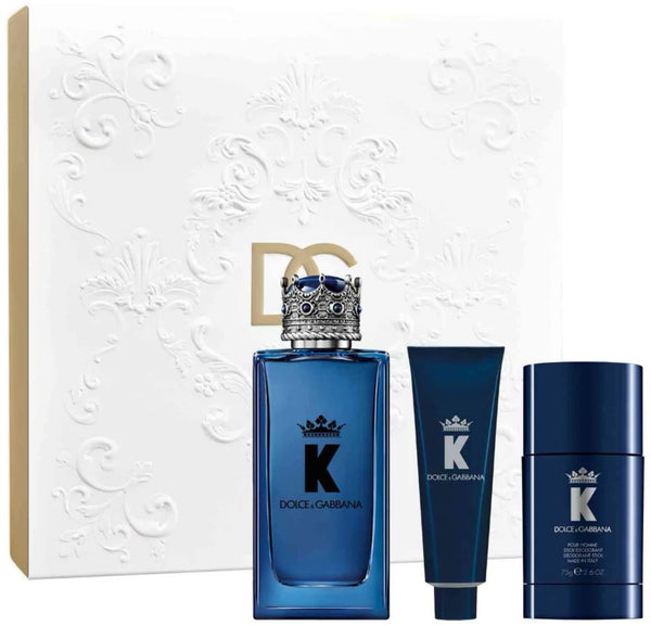 Dolce & Gabbana K 100ml EDP Spray + 75g Deodorant Stick + 50ml Shower Gel Gift Set