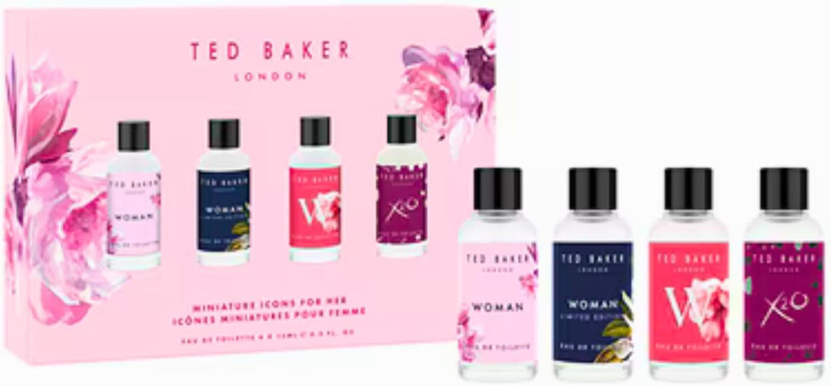 Ted Baker Icons Miniature Gift Set For Her: 4 x 15ml EDT Splash