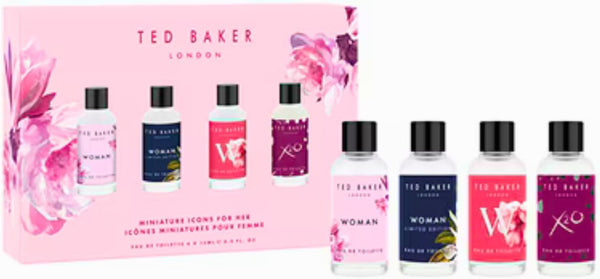 Ted Baker Icons Miniature Gift Set For Her: 4 x 15ml EDT Splash