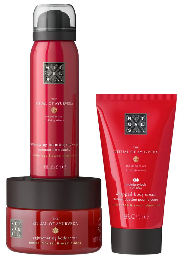 Rituals The Ritual Of Ayurveda 125g Body Scrub + Cream 70ml + 50ml Shower Gel Gift Set