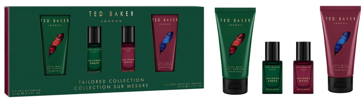 Ted Baker Tailored Collection Gift Set: 2 x 15ml EDP Spray + 2 x 50ml Body Wash