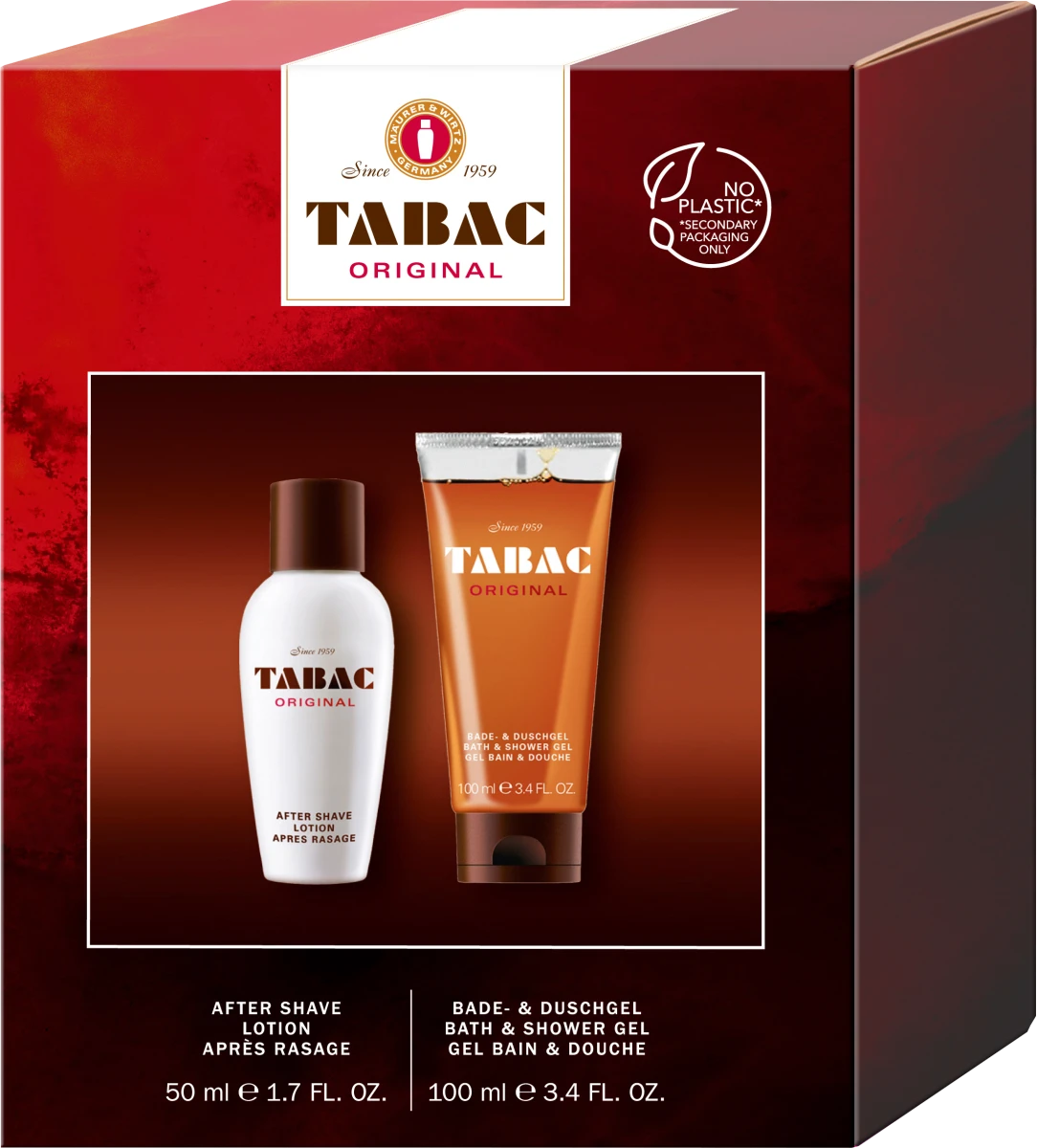 Tabac Original Gift Set Aftershave Lotion 50ml + Bath & Shower Gel 100ml