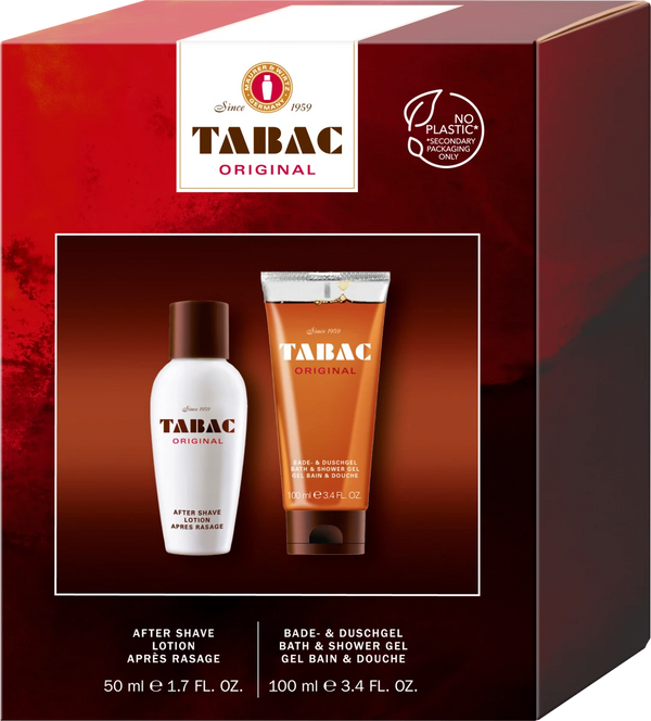 Tabac Original Gift Set Aftershave Lotion 50ml + Bath & Shower Gel 100ml
