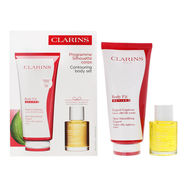 Clarins Body Fit Gift Set Body Fit Active Cream 200ml + Tonic Treatment Oil 30ml