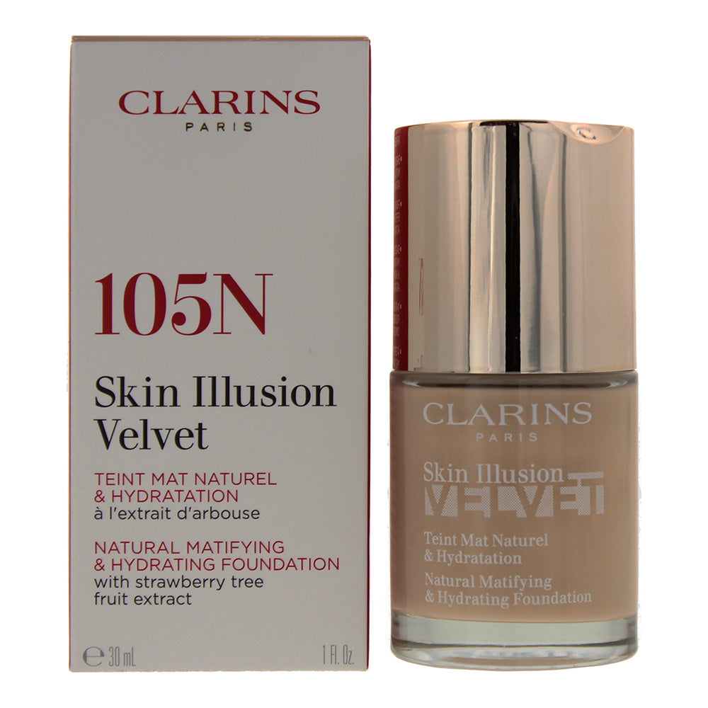 Clarins Skin Illusion Velvet Foundation 30ml - 105N Nude