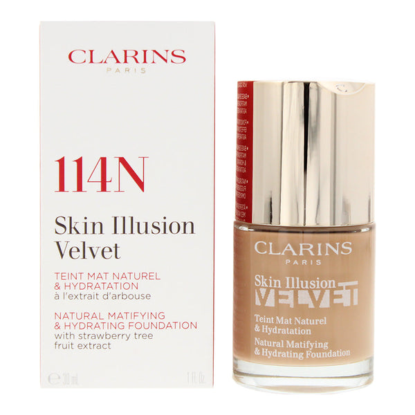Clarins Skin Illusion Velvet Foundation 30ml - 114N Cappucino