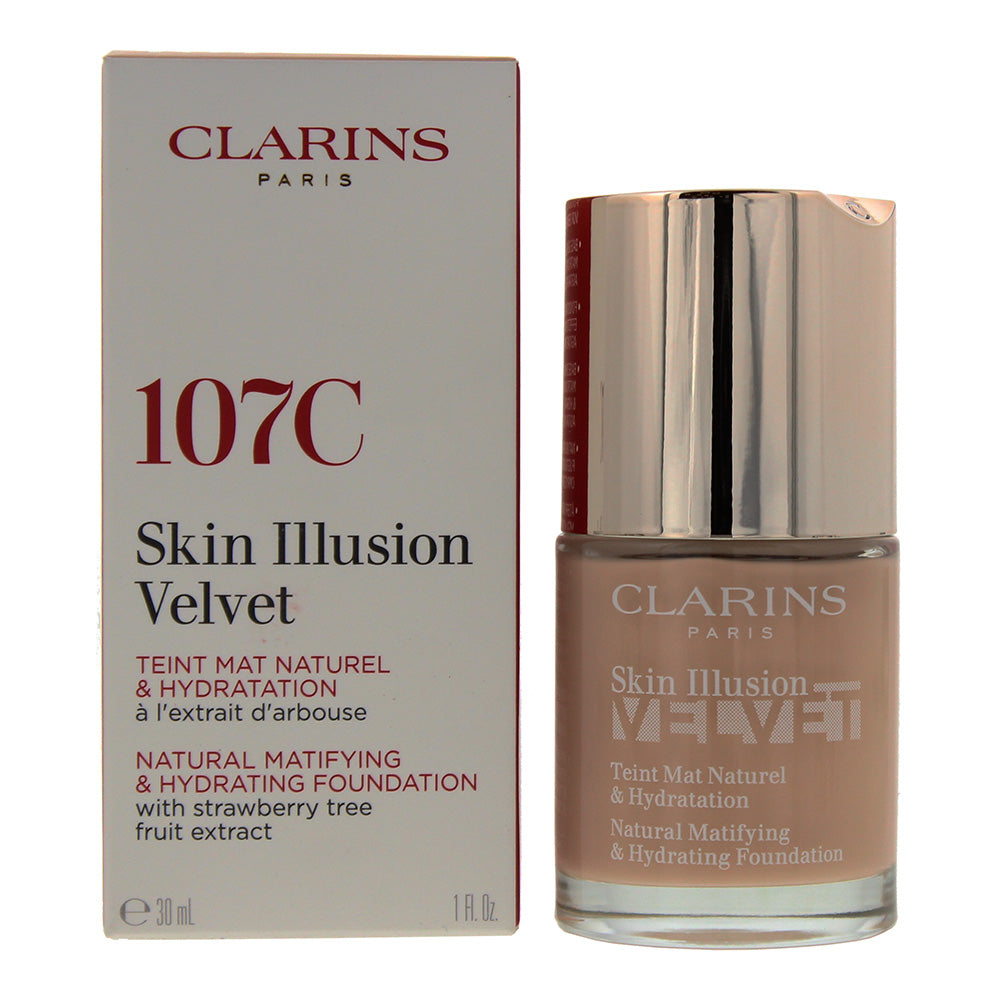 Clarins Skin Illusion Velvet Foundation 30ml - 107C Beige