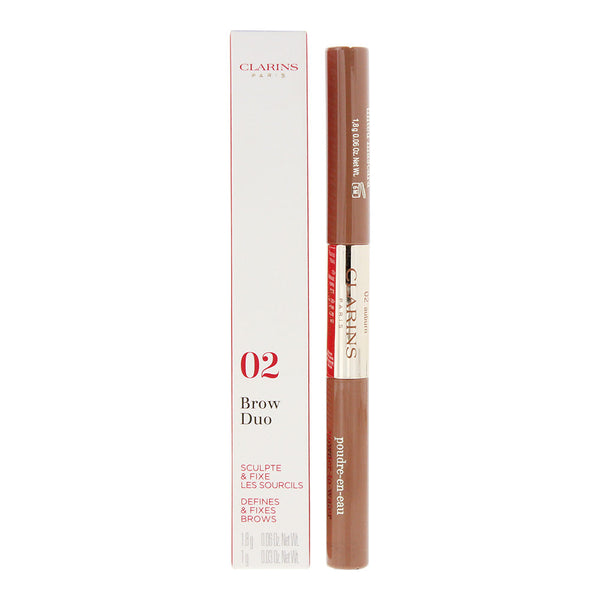 Clarins Brow Duo Defines & Fixes Brow Pencil 2.8g - 02 Auburn
