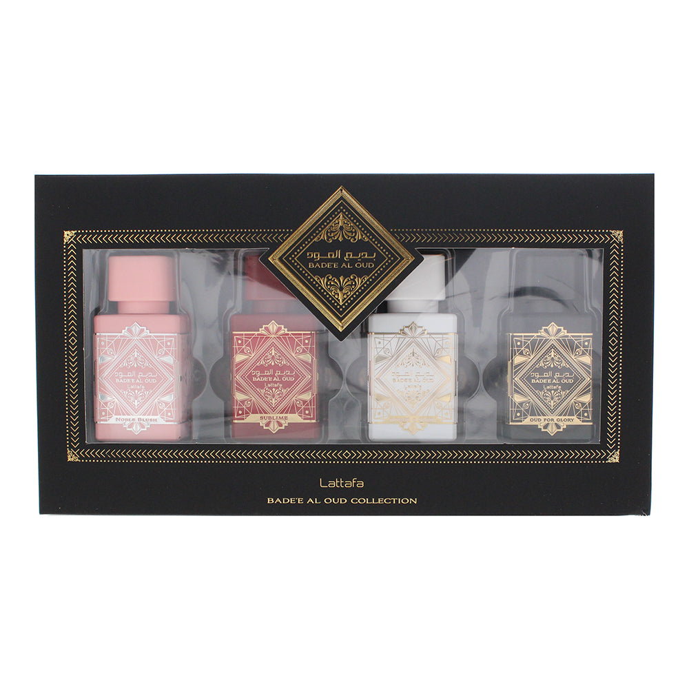 Lattafa Bade'e Al Oud Collection Gift Set Sublime 25ml EDP + Noble Blush 25ml EDP + Glory 25ml EDP + Honor & Glory 25ml EDP