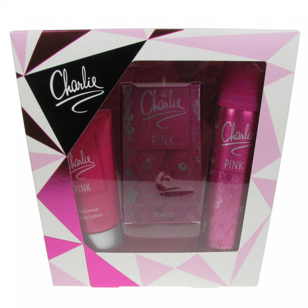 Revlon Revlon Charlie Pink 30ml EDT Spray + 75ml Body Spray + 50ml Body Lotion - Health & Beauty > Personal Care > Cosmetics > Perfumes & Colognes > Eaux De Toilette