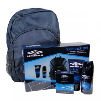 Umbro Umbro Ice Gift Set 75Ml EDT + 150ml Shower Gel + 150ml Body Spray + Rucksack - Health & Beauty > Personal Care > Cosmetics > Bath & Body Gift Sets