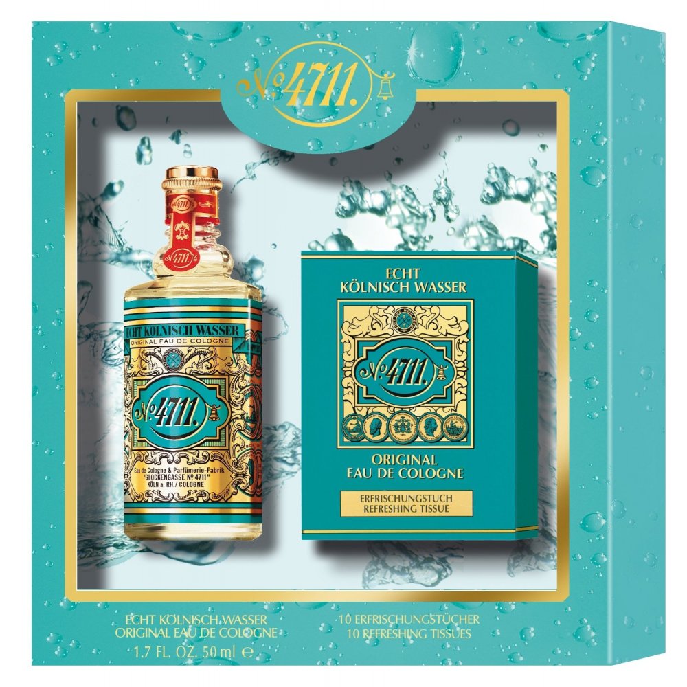 Muelhens Muelhens 4711 Original 50ml EDC Splash + 10 X Original EDC Refreshing Tissue - Health & Beauty > Personal Care > Cosmetics > Perfumes & Colognes EDC