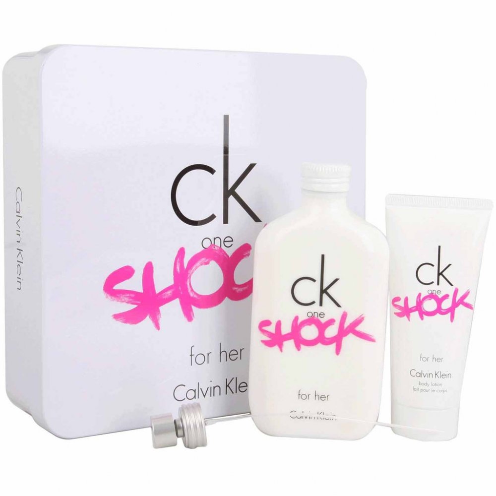 Calvin Klein Calvin Klein CK One Shock For Her Gift Set 200ml EDT + 100ml Body Lotion In Tin - Health & Beauty > Personal Care > Cosmetics > Perfumes & Colognes > Eaux De Toilette