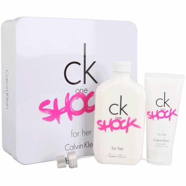 Calvin Klein Calvin Klein CK One Shock For Her Gift Set 200ml EDT + 100ml Body Lotion In Tin - Health & Beauty > Personal Care > Cosmetics > Perfumes & Colognes > Eaux De Toilette