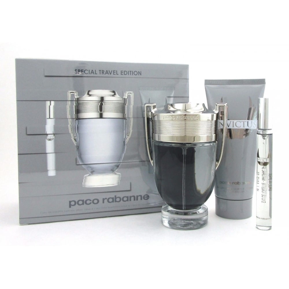 Paco Rabanne Paco Rabanne Invictus Gift Set 100ml EDT Spray + 100ml Shower Gel + 10ml Mini EDT - Health & Beauty > Personal Care > Cosmetics > Bath & Body Gift Sets