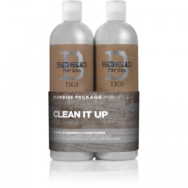 Tigi Tigi Bed Head For Men Clean Up Tween Duo - Shampoo 750ml + Conditioner 750ml - Health & Beauty > Personal Care > Hair Care > Shampoo & Conditioner > Shampoo & Conditioner Sets