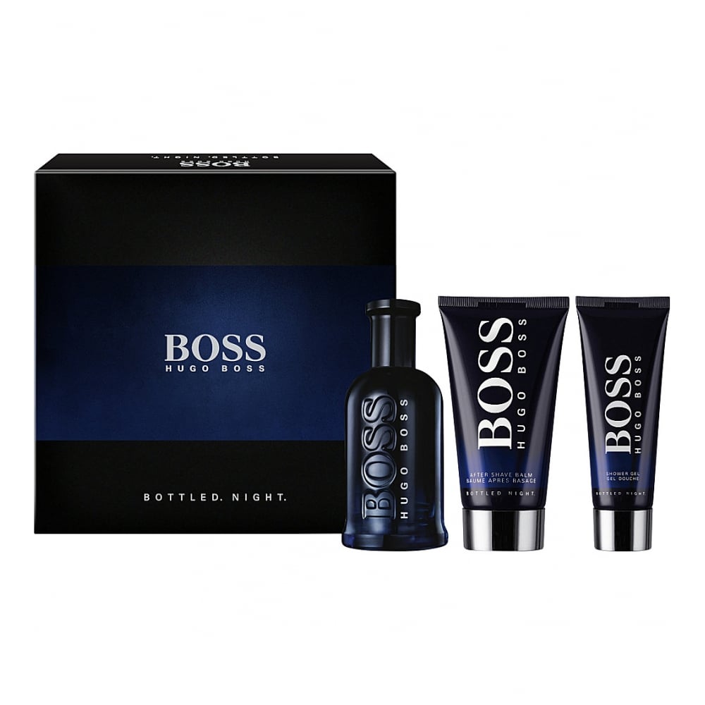 Hugo Boss Hugo Boss Bottled Night Gift Set - 100ml EDT + 75ml Aftershave Balm + 50ml Shower Gel - Health & Beauty > Personal Care > Cosmetics > Bath & Body Gift Sets
