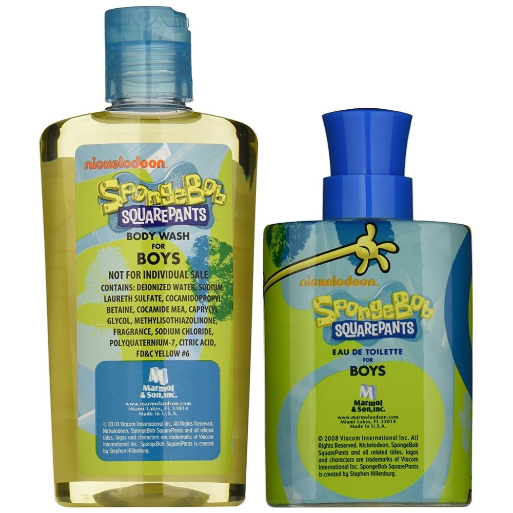 Spongebob Squarepants Spongebob Squarepants For Boys Gift Set 100ml EDT Spray +240ml Body Wash - Health & Beauty > Personal Care > Cosmetics > Perfumes & Colognes > Eaux De Toilette EDT