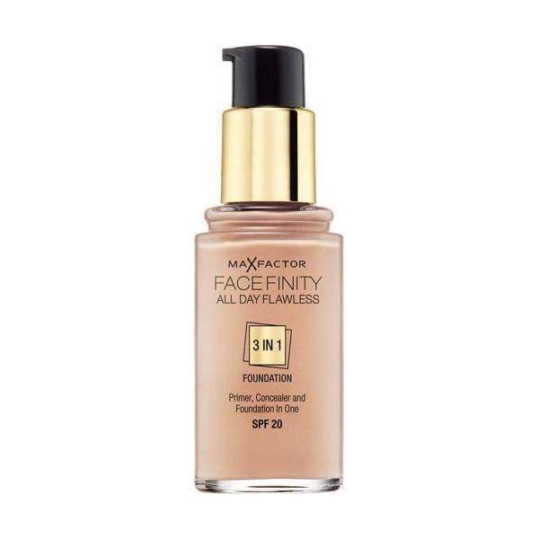 MAX FACTOR Max Factor Facefinity All Day Flawless 3 In 1 Foundation SPF20 30ml - 75 Golden - Health & Beauty > Personal Care > Cosmetics > Makeup > Face Makeup > Foundations & Concealers