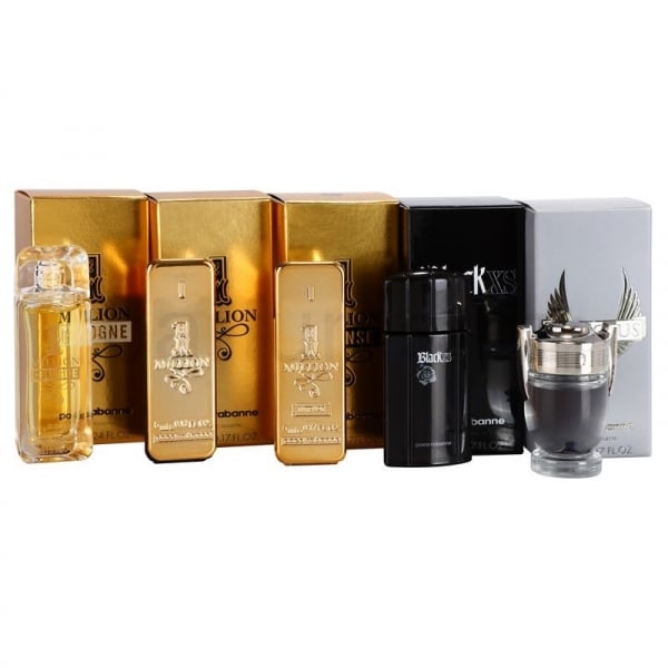 Paco Rabanne Paco Rabanne For Men One Million 5ml, Intense 5ml, Cologne 7ml,Black XS 5ml , Invictus 5ml Set - Health & Beauty > Personal Care > Cosmetics > Perfumes & Colognes > Colognes
