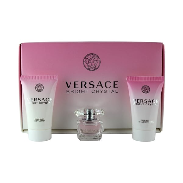 Versace Bright Crystal Gift Set 5Ml EDT + 25ml Body Lotion + 25ml Shower Gel