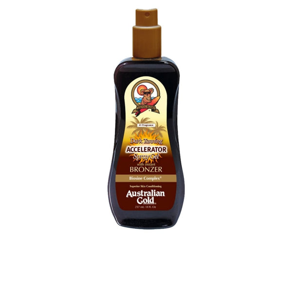 Australian Gold Dark Tanning Accelerator With Bronzer Spray Gel 237ml