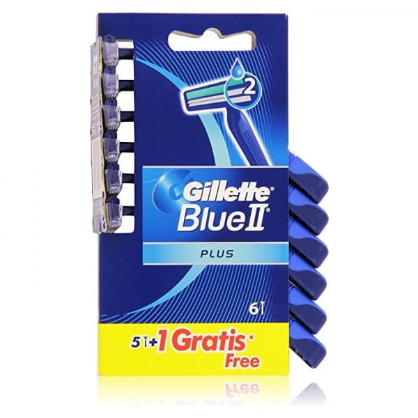 Gillette Gillette Blueii Plus Men'S Disposable Razors Lubricant Band - 6 Pack - Razor