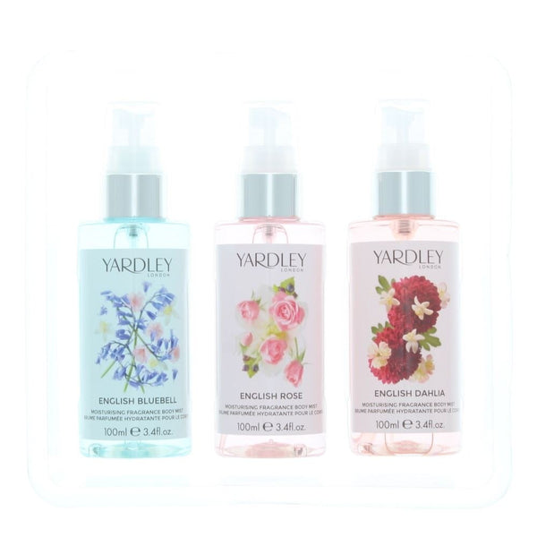 Yardley Yardley Fragrance Mist Collection 100ml X 3 Rose & Dahlia & Bluebell -