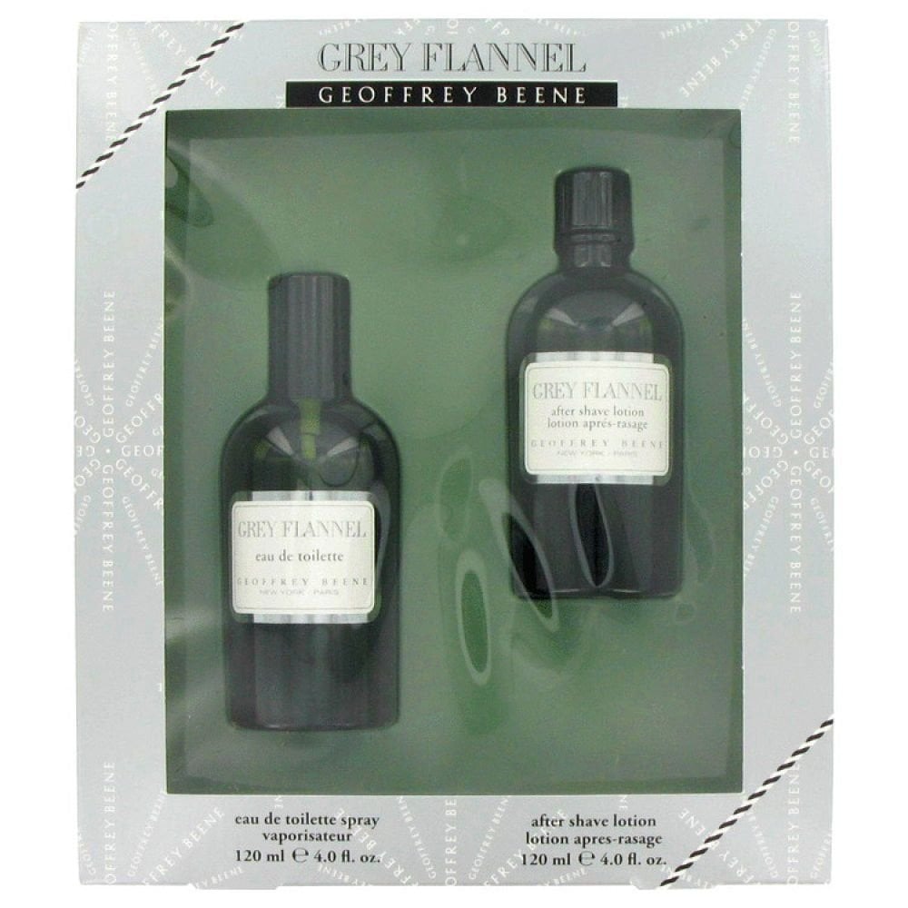 Geoffrey Beene Geoffrey Beene Grey Flannel Gift Set 120ml EDT Spray + 120ml Aftershave Lotion -