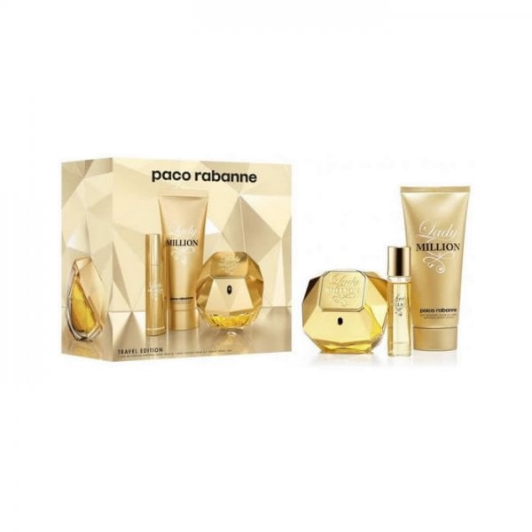Paco Rabanne Paco Rabanne Lady Million Gift Set 80ml EDP + 100ml Body Lotion + 5ml EDP -