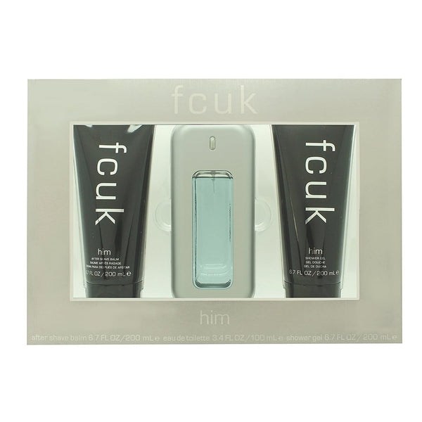 FCUK FCUK Gift Set Gift Set 100ml EDT + 200ml Aftershave Balm + 200ml Shower Gel -