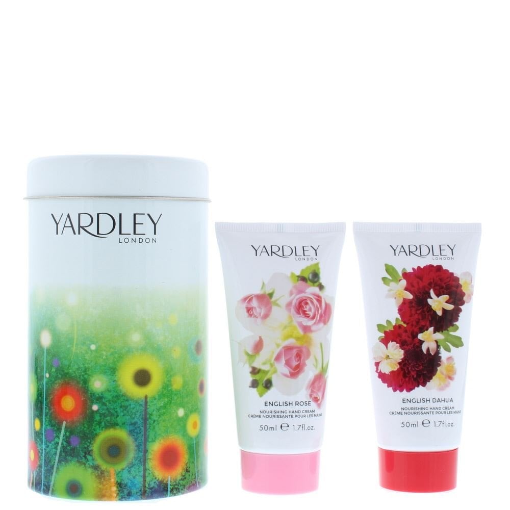 Yardley Yardley Hand Cream Duo In Tin 2 X 50ml Rose & Dahlia -