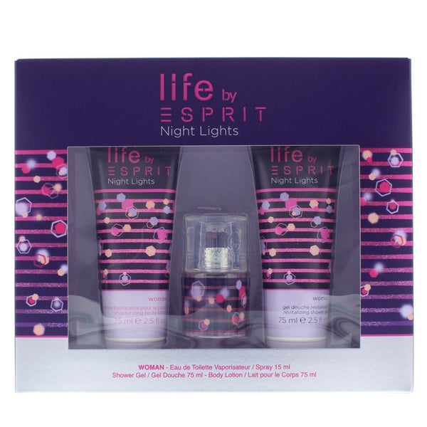 Esprit Esprit Night Lights Gift Set 15ml EDT + 75ml Shower Gel + 75ml Body Lotion -