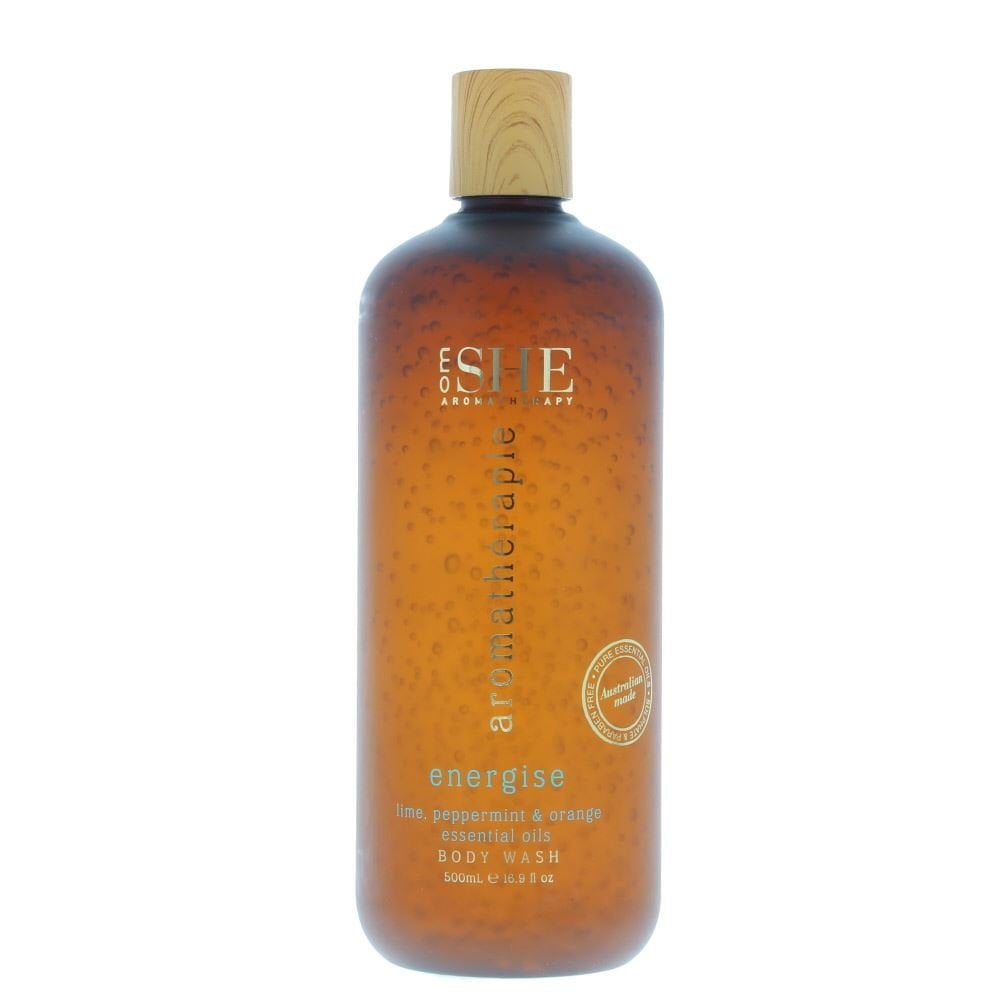 Om She Om She Aromatherapy Energise Lime Peppermint And Orange Body Wash 500ml -