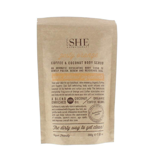 Om She Om She Coffee & Coconut Body Scrub 200G - Zesty Orange -