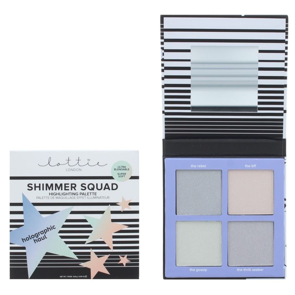 Lottie Lottie London Shimmer Squad Holographic Haul Highlighter Palette -