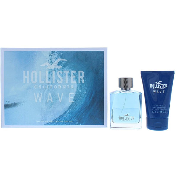 Hollister Hollister Wave For Him Gift Set - 100ml EDT Spray + 100ml Hair & Body Wash - Health & Beauty > Personal Care > Cosmetics > Bath & Body Gift Sets