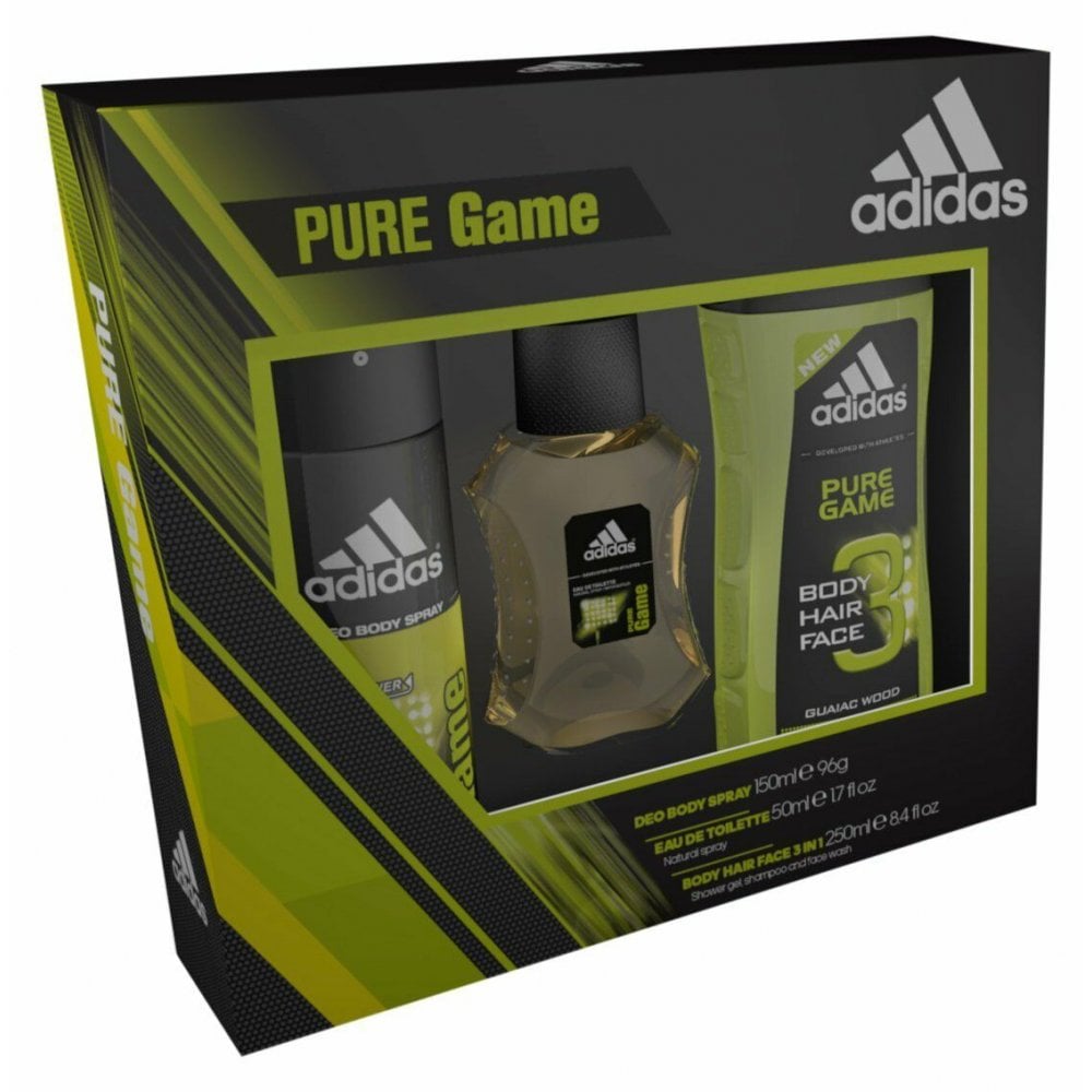 Adidas Fragrances Adidas Pure Game Gift Set - 50ml EDT + 150ml Deodorant + 250ml Shower Gel - Health & Beauty > Personal Care > Cosmetics > Bath & Body Gift Sets