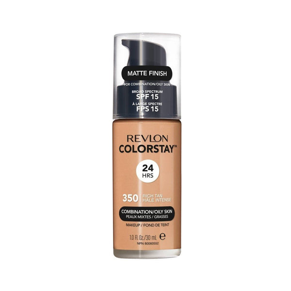 Revlon Revlon Colorstay Foundation Combination/Oily Skin 30ml - 350 Rich Tan - Health & Beauty > Personal Care > Cosmetics > Makeup > Face Makeup > Foundations & Concealers .