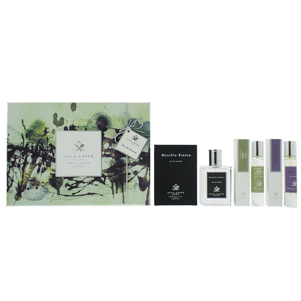 Acca Kappa Acca Kappa EDP Gift Set : Muschio Bianco 50ml - Tilia Cordata 15ml - Wisteria 15ml -