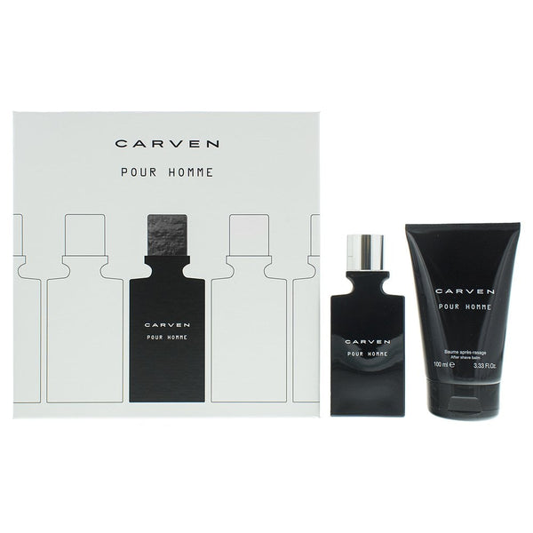 Carven Carven Pour Homme Gift Set 50ml EDT Spray + 100ml After-Shave Balm -