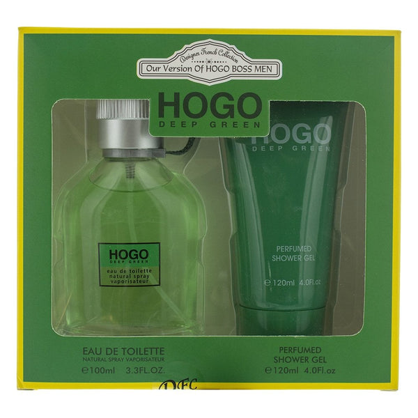 Designer French Designer French Collection Hogo Deep Green Gift Set 100ml EDT Spray + 120ml Shower Gel -