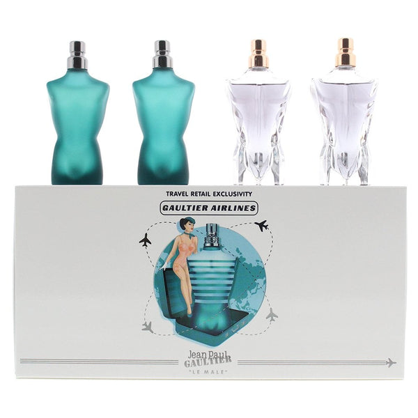 Jean Paul Gaultier Jean Paul Gaultier Le Male 4 Piece Miniature Set - 2 X 7ml EDT Spray- 2 X 7ml EDP -
