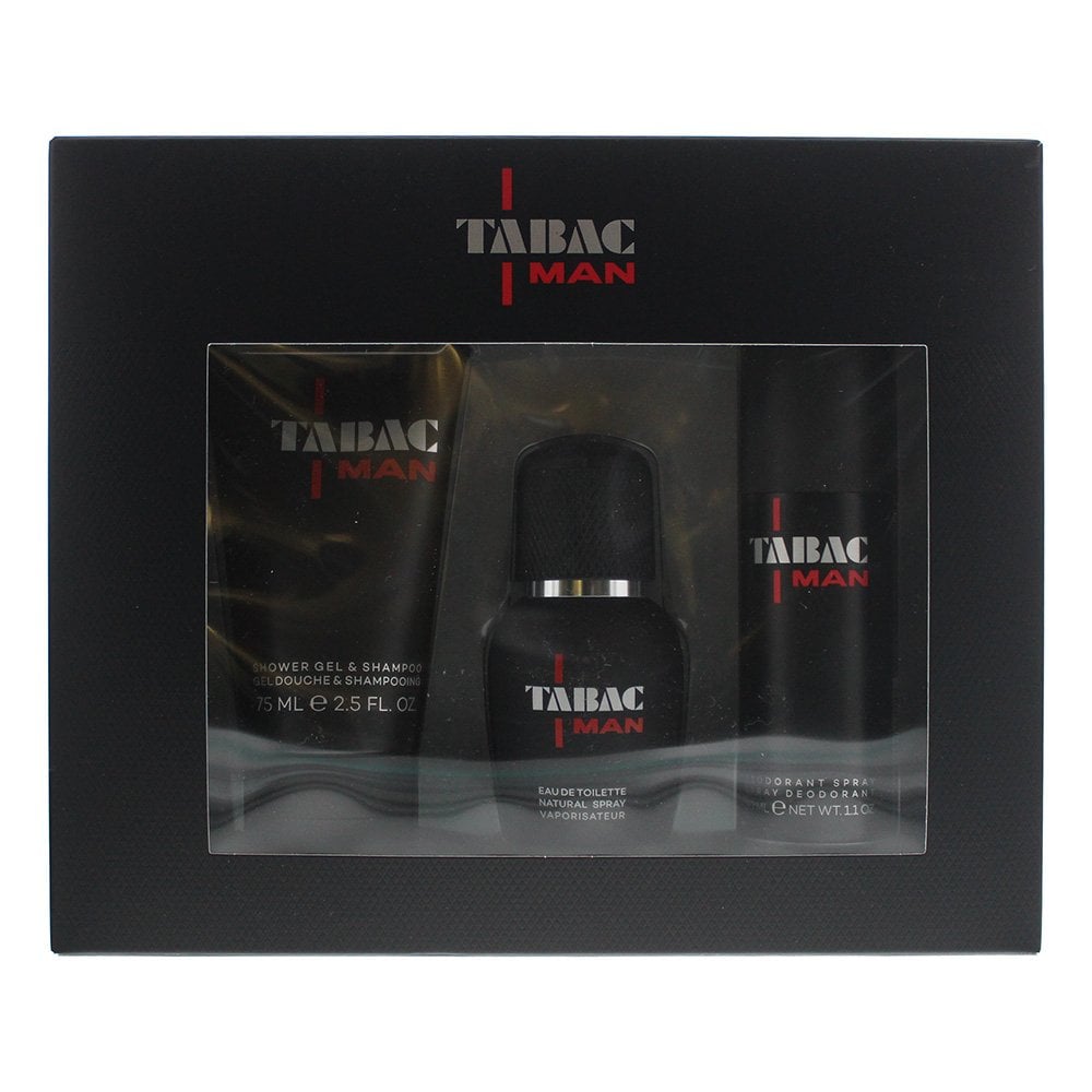 Tabac Tabac Man Gift Set 30ml EDT Spray + 75ml Shower Gel+ 50ml Deodorant Spray -