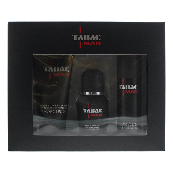 Tabac Tabac Man Gift Set 30ml EDT Spray + 75ml Shower Gel+ 50ml Deodorant Spray -