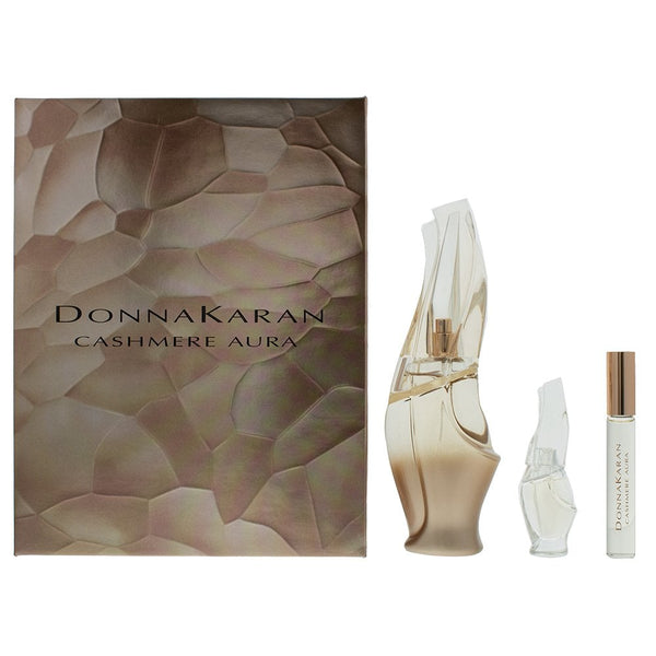 Donna Karan Donna Karan Cashmere Aura EDP Gift Set : EDP 100ml - Rollerball 10ml - Delux Mini EDP 5ml -