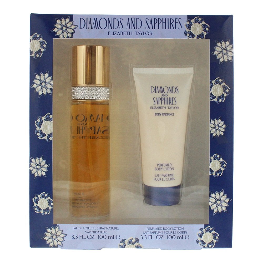 Elizabeth Taylor Elizabeth Taylor Diamonds And Sapphires - 100ml EDT Spray + 100ml Body Lotion -