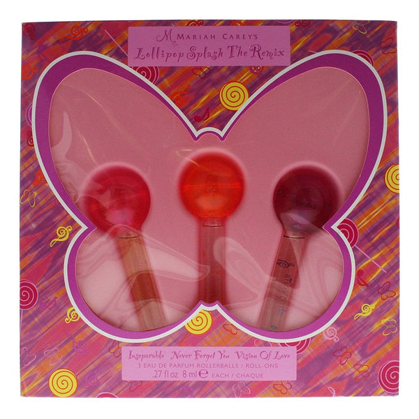 Mariah Carey Mariah Carey Lollipop 3 Piece Rollerball Set 3 X 8ml EDP Splash The Remix -